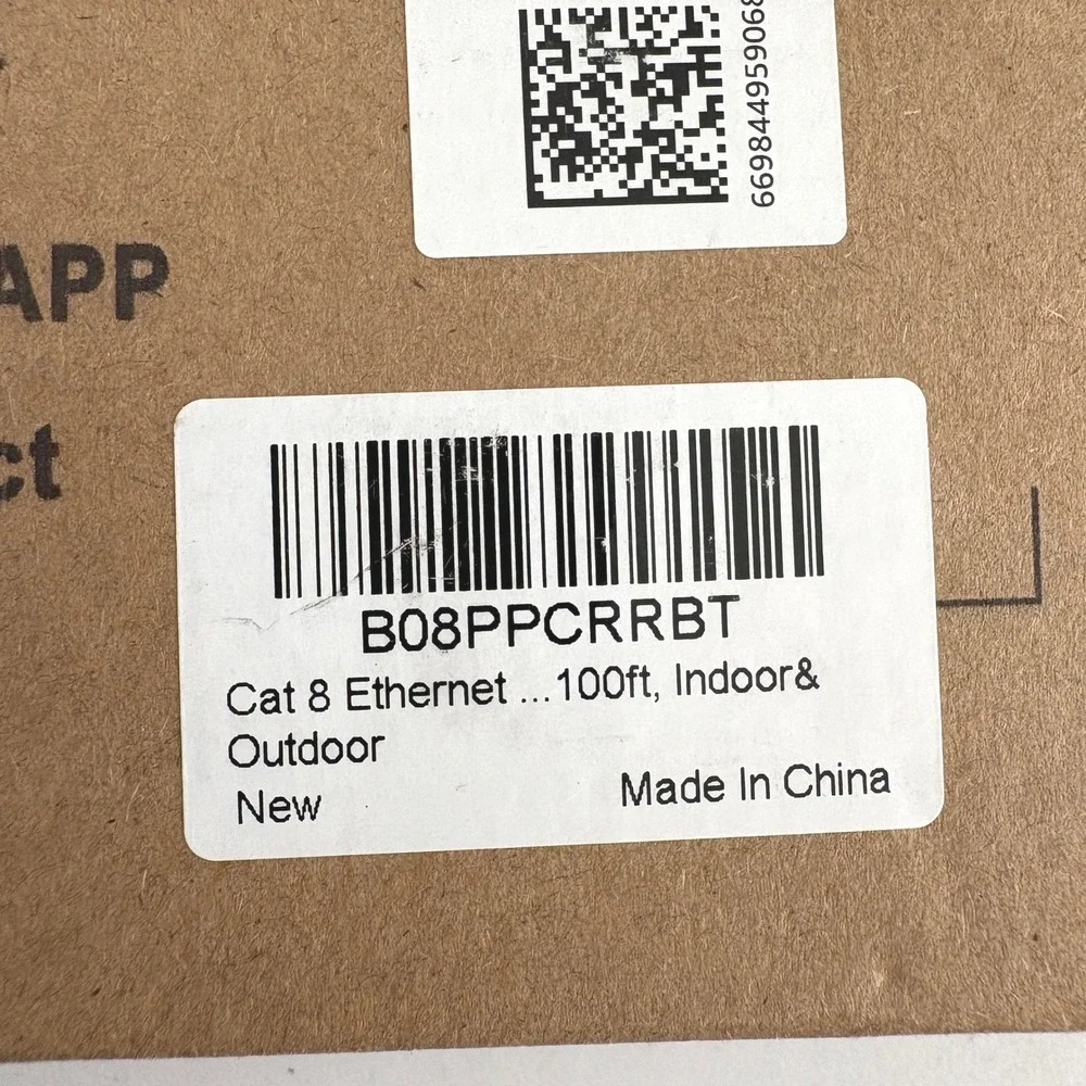 Vabogu Cat 8 Ethernet Cable 100ft S/FTP High Speed Indoor Outdoor Gaming PC NEW